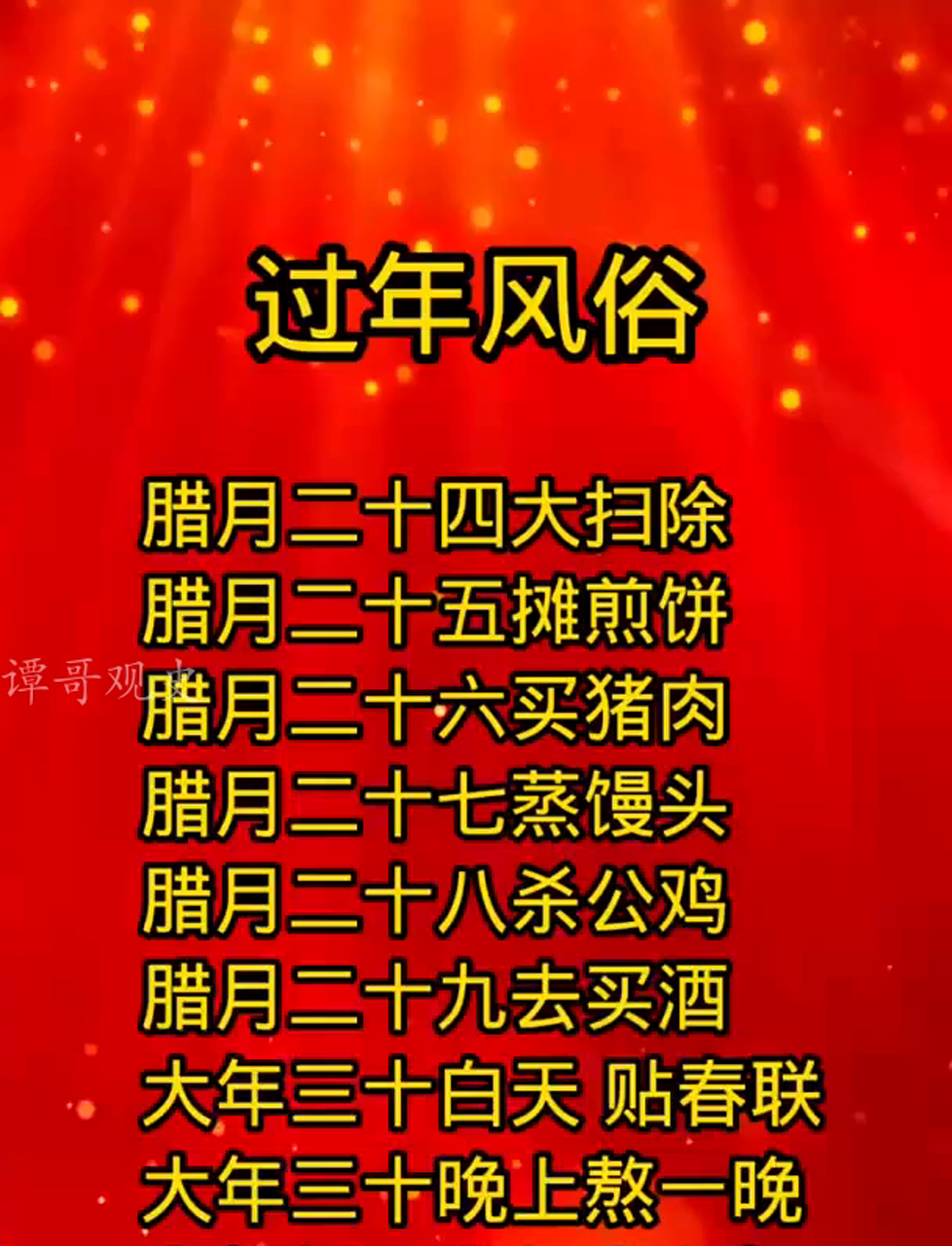 春节传统文化知识有哪些呢