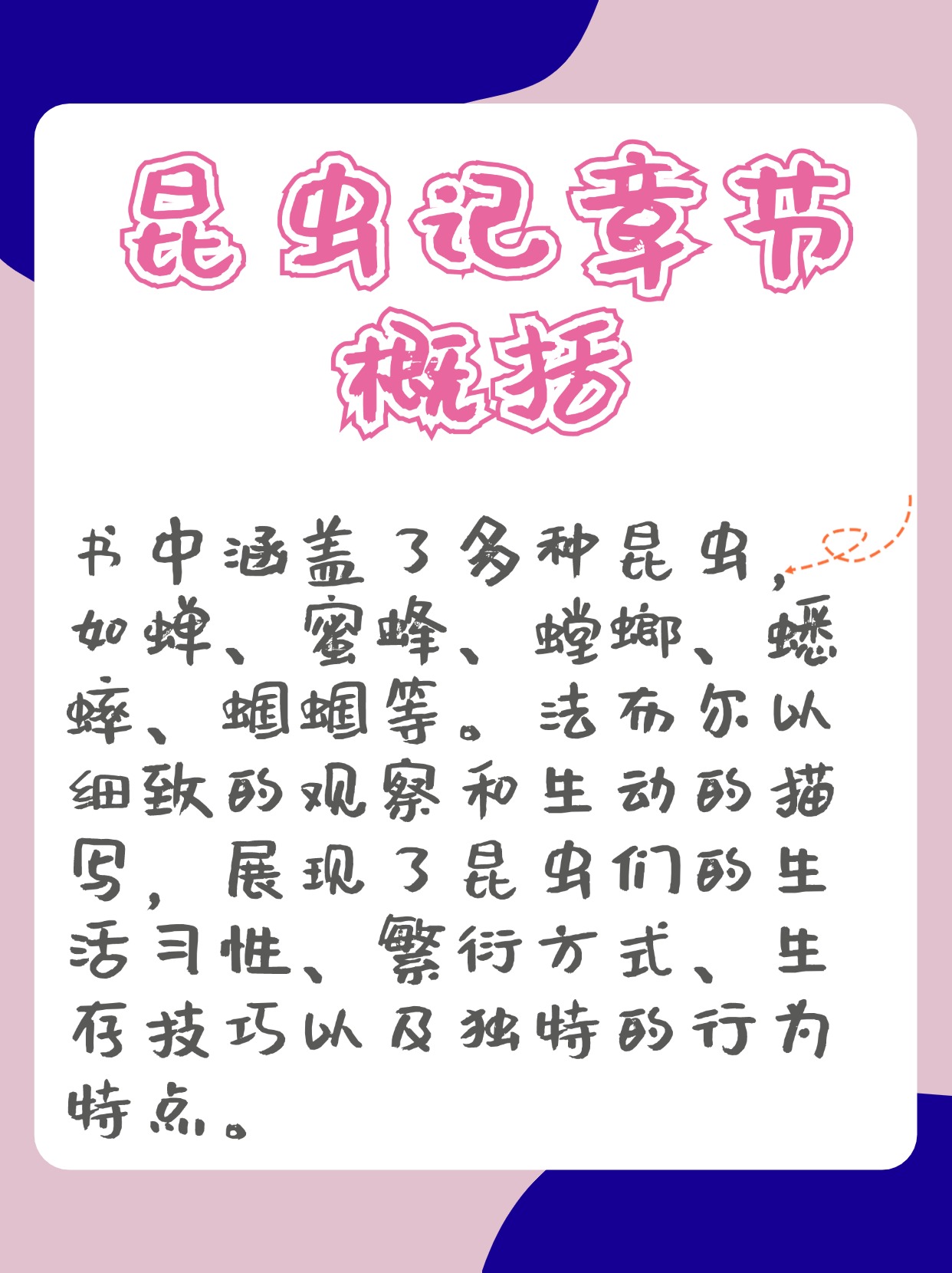 昆虫记的内容介绍50个字