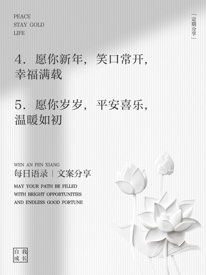 适合新年祝福女生的句子