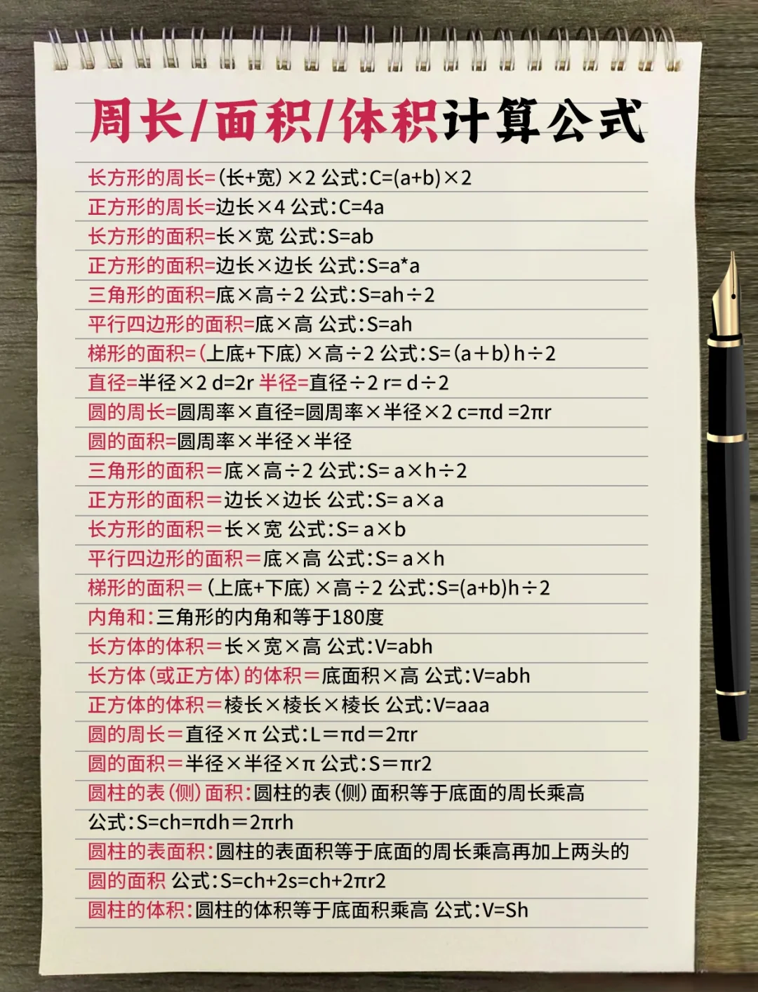 圆锥的表面积和体积公式