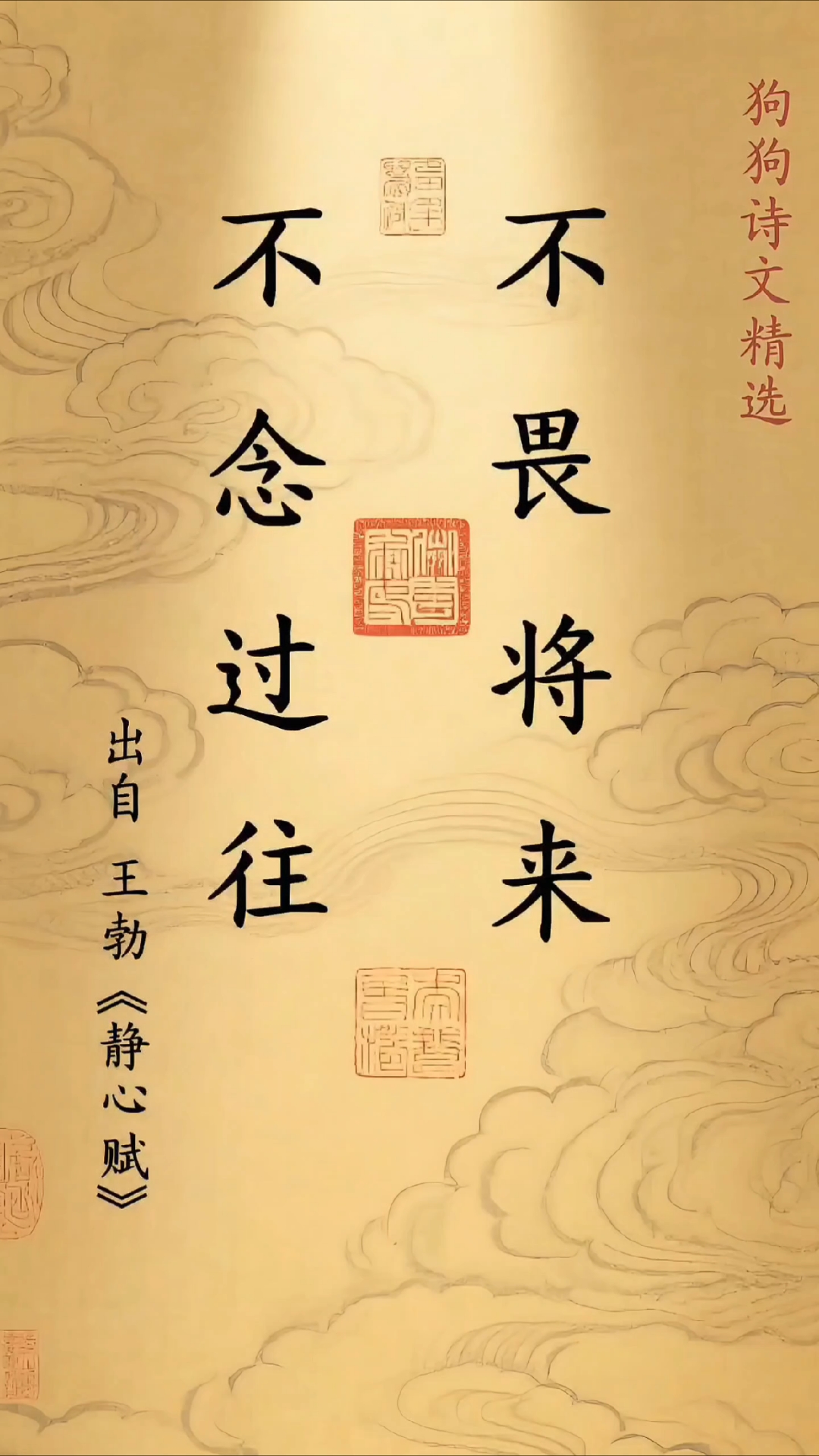 不念过往不畏将来不困于心不乱于情什么意思