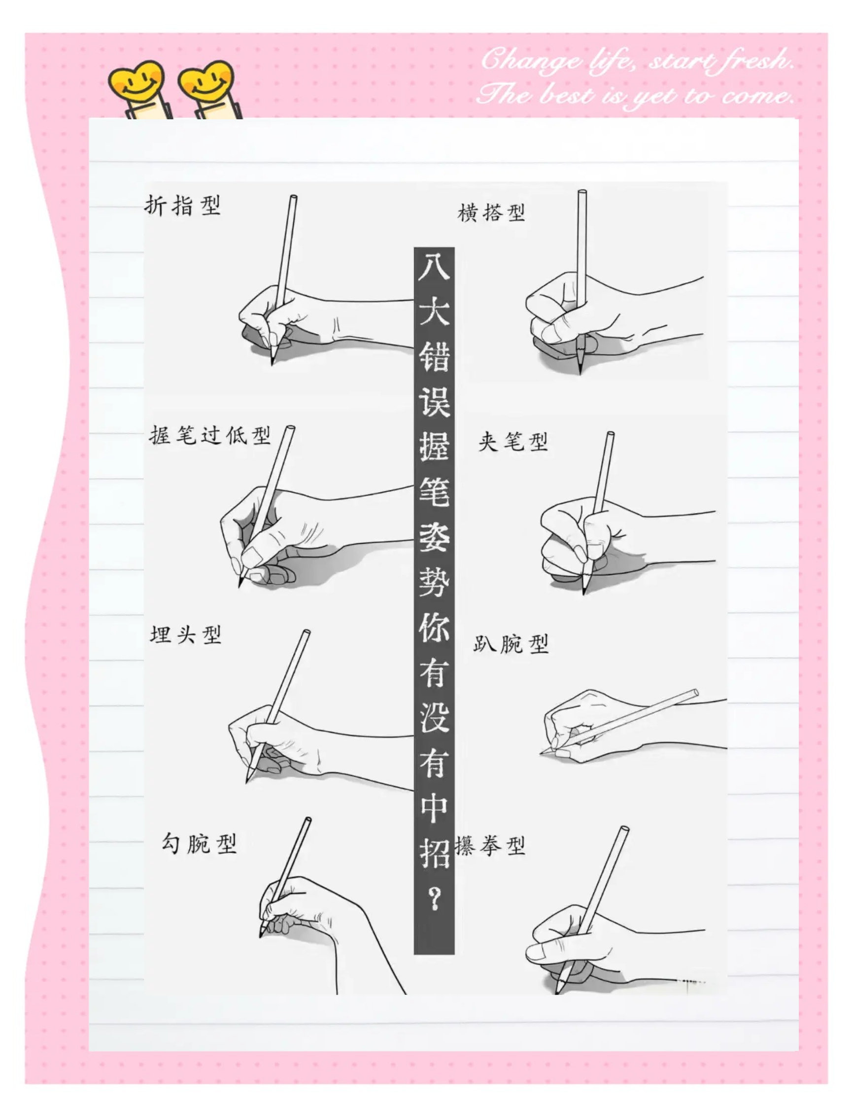 怎么掌握正确的握笔姿势