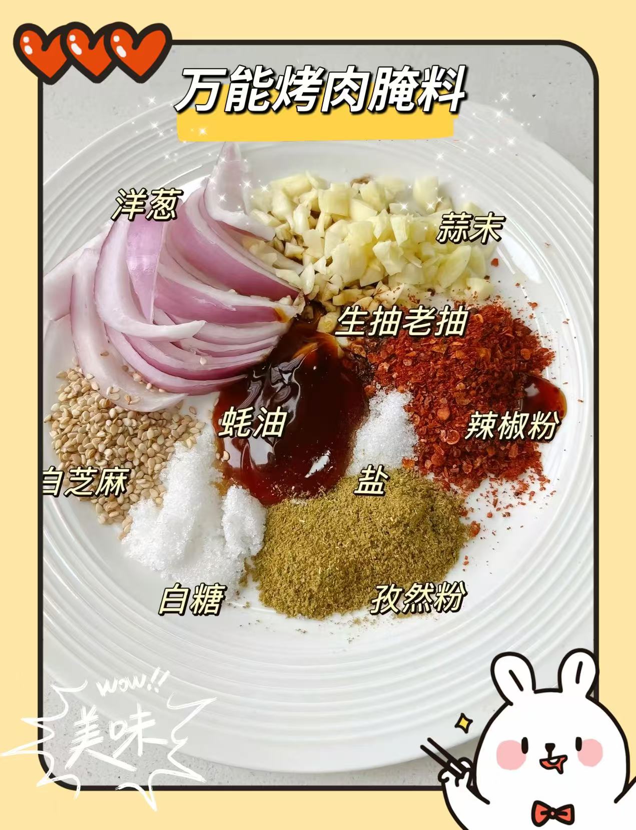 超级好吃的烤肉腌制配方