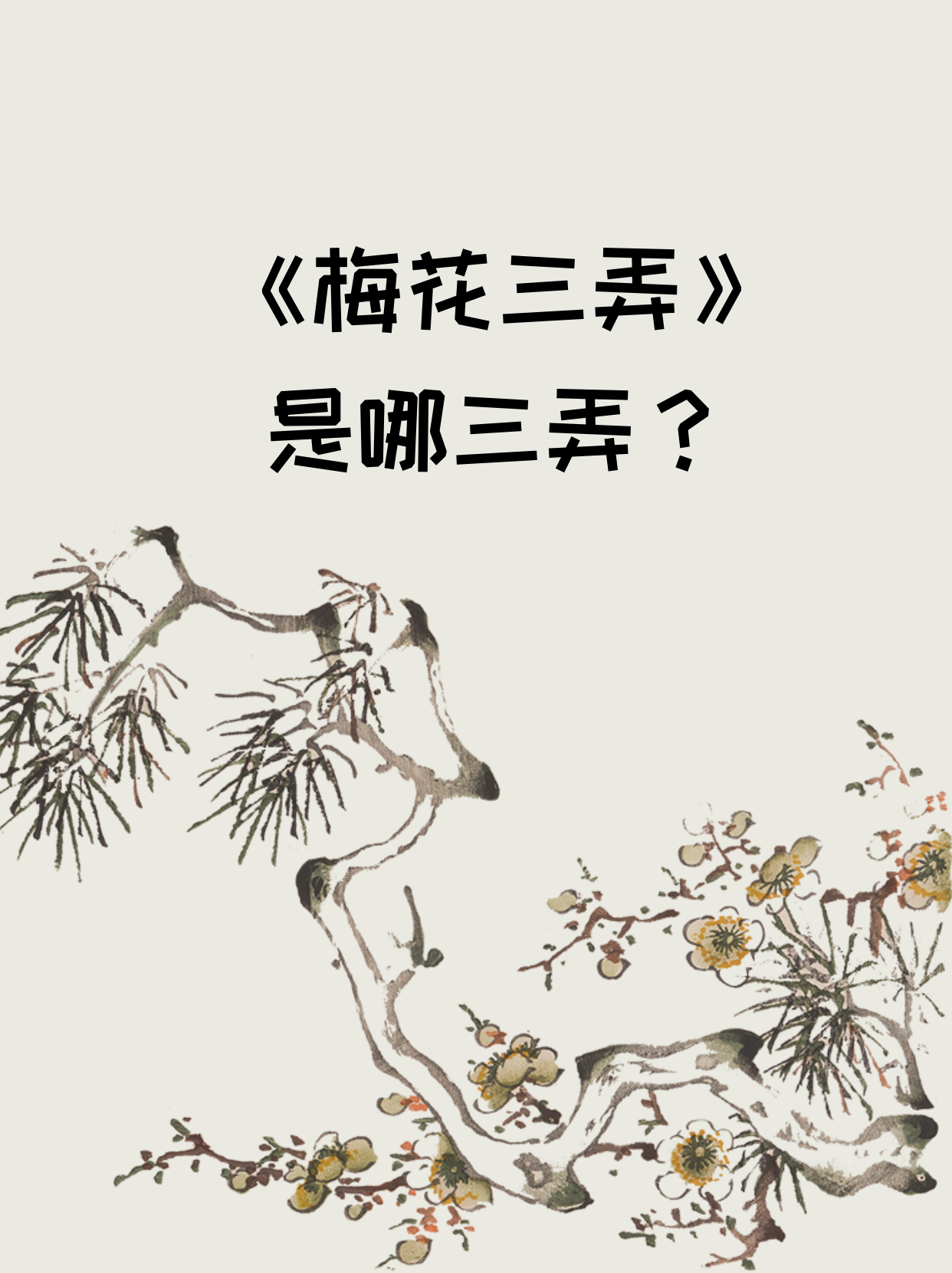 梅花三弄的三弄是什么意思