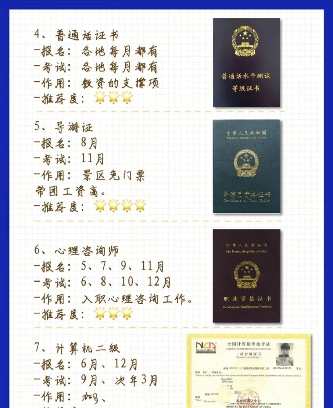 现在的大学生应该考哪几个证