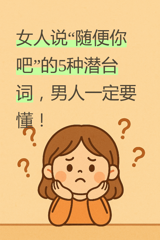 女生说到时候再说吧意味什么